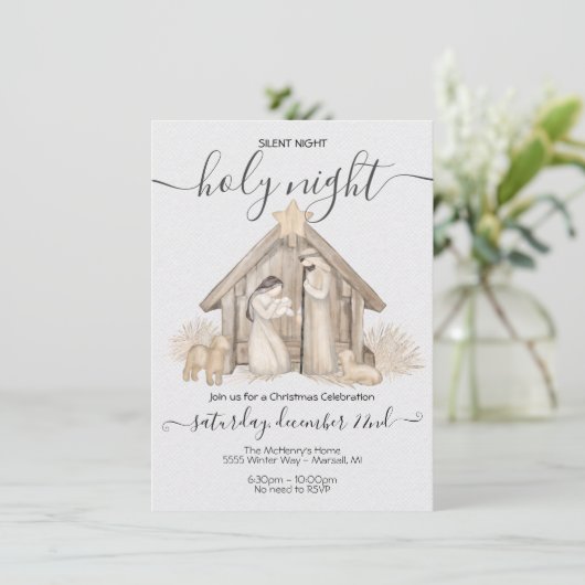 Modern Boho neutraal kerstfeest Kaart (Staand voorkant)