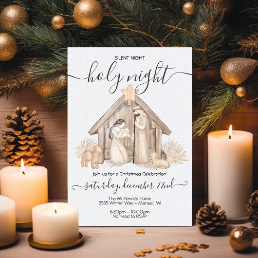 Modern Boho neutraal kerstfeest Kaart