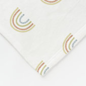Modern Boho Neutral Rainbow Fleece Baby Blanket Deken (Hoek)