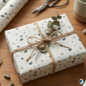 Modern Boho Neutral Terrazzo Speckled Earth Tones Cadeaupapier