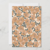 Modern Boho Neutrals Floral Garden Wedding Kaart (Achterkant)