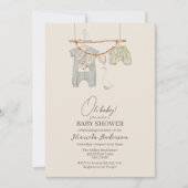 Modern Boho Nursery Mobile Baby shower Invitation Kaart (Voorkant)