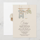 Modern Boho Nursery Mobile Baby shower Invitation Kaart (Voorkant / Achterkant)