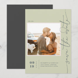 Modern Boho Oceaan Glas | Foto Save the Date