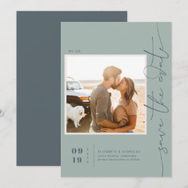 Modern Boho Oceaan Glas | Foto Save the Date