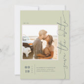 Modern Boho Ocean Glass | De foto bewaart de Datum Save The Date (Voorkant)