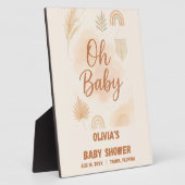 Modern Boho Oh Baby Baby Shower Fotoplaat (Zijkant)