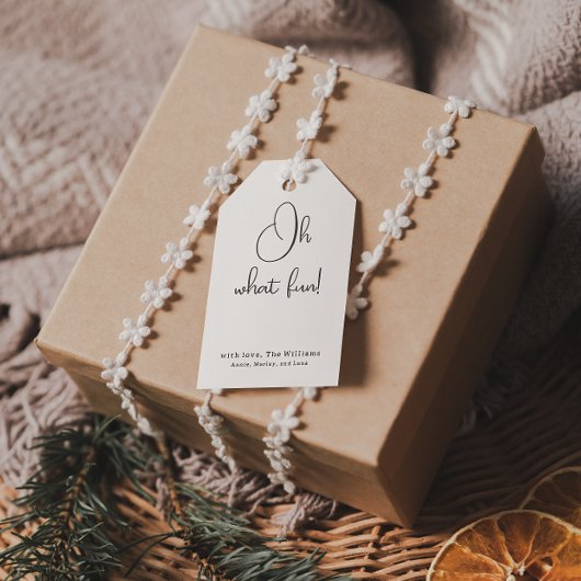 Modern Boho Oh Wat Leuk Familie Cadeau Labels Cadeaulabel