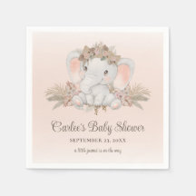 Modern Boho Olifant Genderneutraal Baby shower