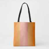 Modern Boho Oranje en Roze Canvas tas (Voorkant)