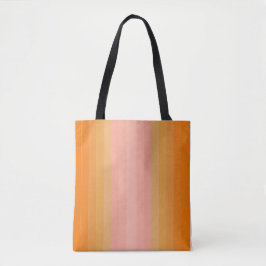 Modern Boho Oranje en Roze Canvas tas