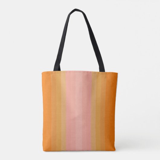Modern Boho Oranje en Roze Canvas tas (Achterkant)