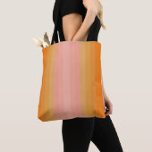 Modern Boho Oranje en Roze Canvas tas (Dichtbij)