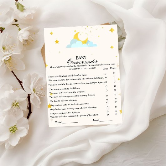 Modern boho over of onder baby showers games briefkaart