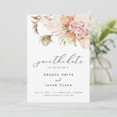 Modern Boho Pampas Dried Desert bewaart de data Kaart (Staand voorkant)