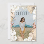 Modern Boho Pampas Grass Afstuderen Foto Universit Aankondiging (Voorkant)