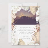 Modern Boho Pampas Grass Afstuderen Foto Universit Aankondiging (Achterkant)