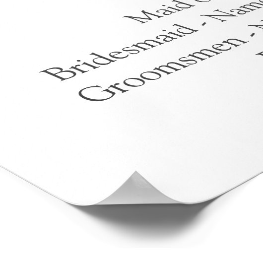 Modern Boho Pampas Grass Floral Wedding poster (Hoek)