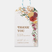 Modern Boho Pampas Grass Flower Greenery Favors Cadeaulabel (Voorkant)