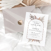 Modern Boho Pampasgras Weddenschap Kaart