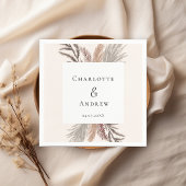 Modern Boho Pampasgras Wedding Napkins Servet