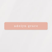 Modern Boho Pastel Girl Name Labels (Design 2)