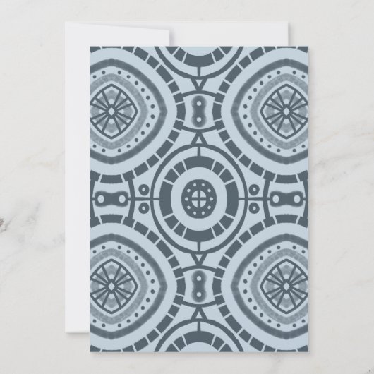 Modern Boho Patroon Custom B'nai Bat Bar Mitzvah Kaart (Achterkant)