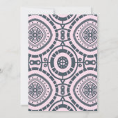 Modern Boho Patroon Custom B'nai Bat Bar Mitzvah Kaart (Achterkant)