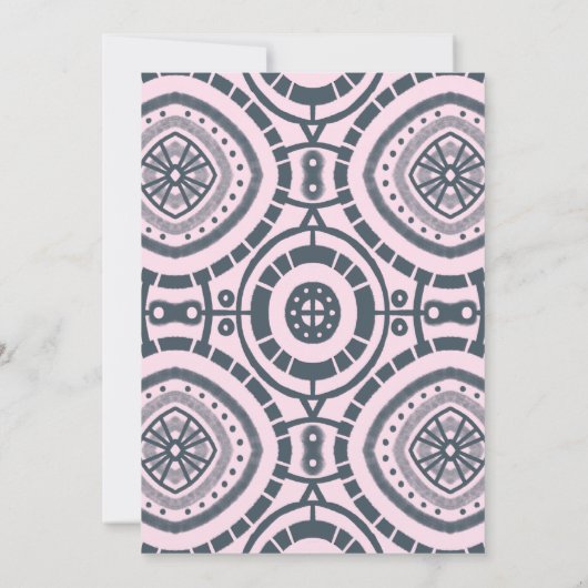 Modern Boho Patroon Custom B'nai Bat Bar Mitzvah Kaart (Achterkant)