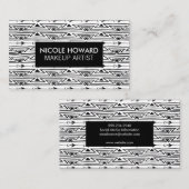 Modern Boho Pattern Achtergrond Visitekaartje (Voorkant / Achterkant)