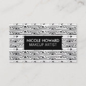 Modern Boho Pattern Achtergrond Visitekaartje (Voorkant)