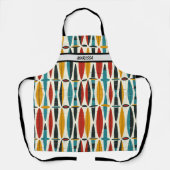 Modern Boho Pattern Custom Name Schort (Voorkant)