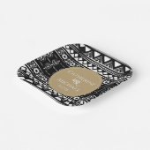 Modern Boho Pattern Gold Wedding Papieren Bordje (Gebogen)