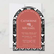 Modern Boho Pattern Photo Arch Coral Wedding