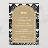 Modern Boho Pattern Wedding Arch Gold Menu (Voorkant)