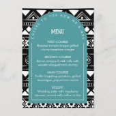 Modern Boho Pattern Wedding Arch Green Menu (Voorkant)