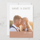 Modern Boho Photo Wedding Save The Date (Voorkant)