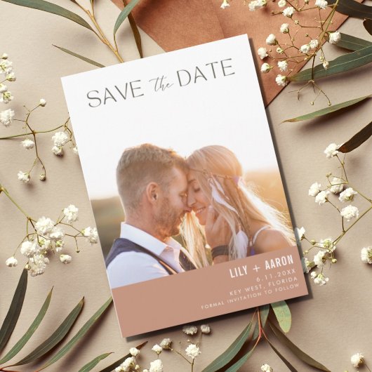 Modern Boho Photo Wedding Save The Date