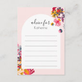 Modern Boho Pink Arch Floral Afstuderen Informatiekaartje (Voorkant)