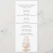 Modern Boho Pink Elegant Bloemen Huwelijk Programm Programmakaart (Achterkant)