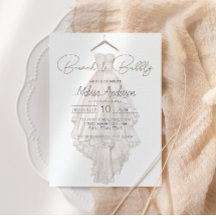 Modern Boho Pink Elegant Floral Bridal Brunch