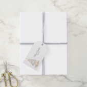 Modern Boho Pink Elegant Floral Wedding Gift Label Cadeaulabel (Met Touw)