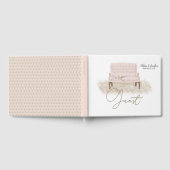 Modern Boho Pink Elegant Floral Wedding Guest Book Gastenboek (Volledig)