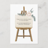 Modern Boho Pink Elegant Floral Wedding Informatiekaartje (Achterkant)