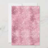 Modern Boho Pink Floral Butterfly Girl Baby shower Kaart (Achterkant)