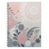 Modern Boho Pink Grey Notebook Notitieboek (Voorkant)