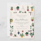 Modern Boho Plant Illustration Vrijgezellenfeest Kaart (Voorkant)