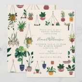 Modern Boho Plant Illustration Vrijgezellenfeest Kaart (Voorkant / Achterkant)