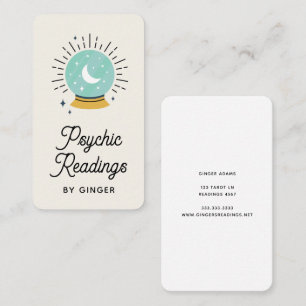 Modern Boho Psychic Reader Medium Tarot Visitekaartje