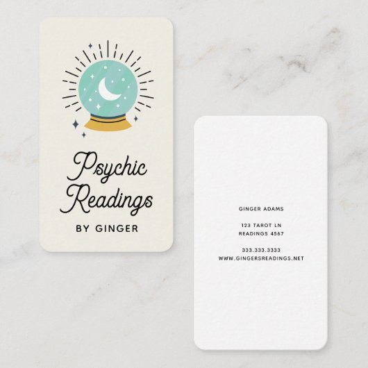 Modern Boho Psychic Reader Medium Tarot Visitekaartje (Voorkant / Achterkant)
